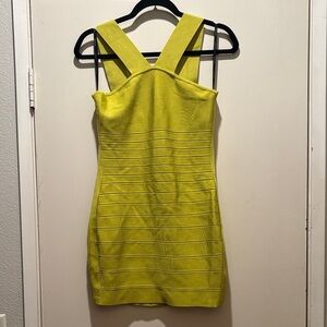 Marciano Elegant Yellow Bandage Dress